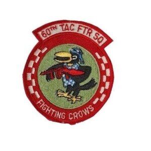Vintage USAF 60th Tactical Firefighter Squadron Fighting Crows Sew On Patch